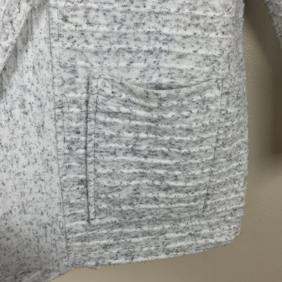 Habitat Clothes to Live In Womens L Cardigan Open Front Knit Soft Gray Pockets - Picture 4 of 12